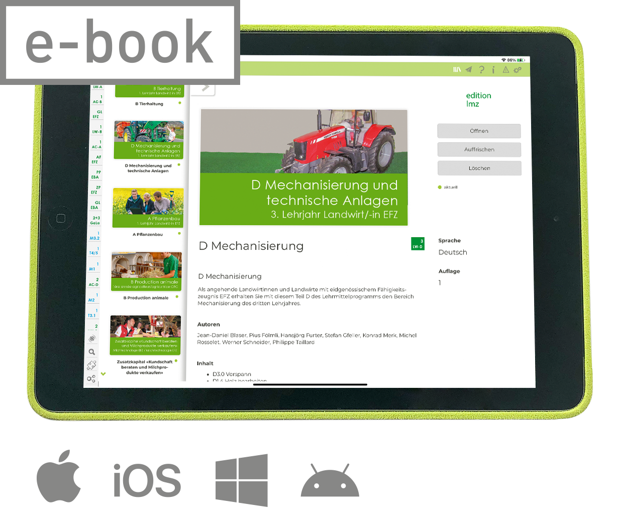 E-Book D Mechanisierung und technische Anlagen 3. Lehrjahr