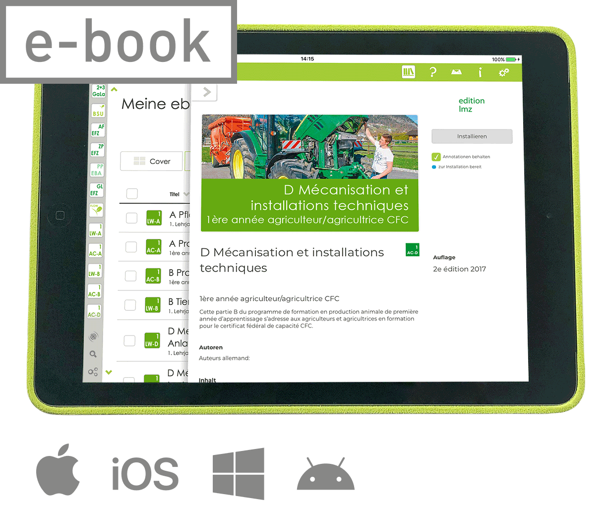 E-Book D Mécanisation et installations techniques 2ème année d'apprentissage