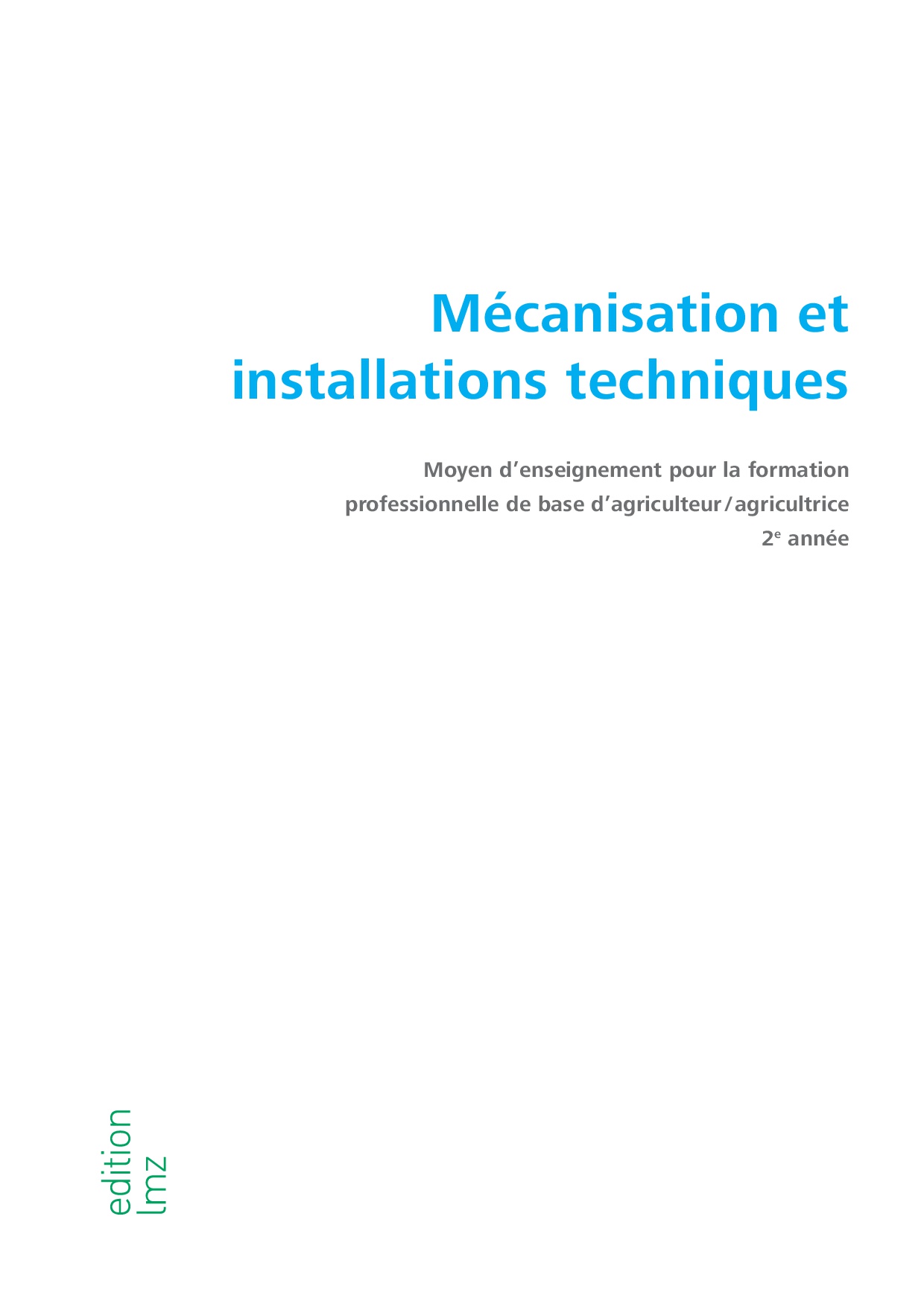 D Mécanisation  2ème année - TEXTE