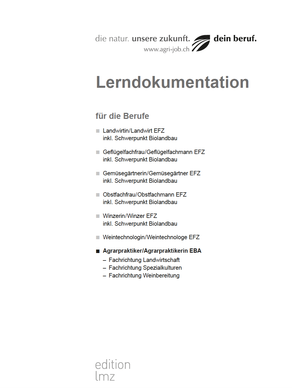 Lerndokumentation EBA alle Berufe / Print