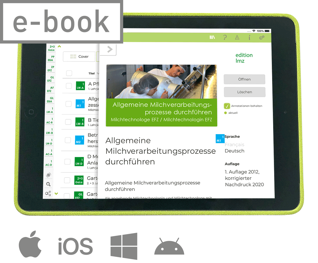 E-Book a. «Allgemeine Milchverarbeitungsprozesse durchführen»