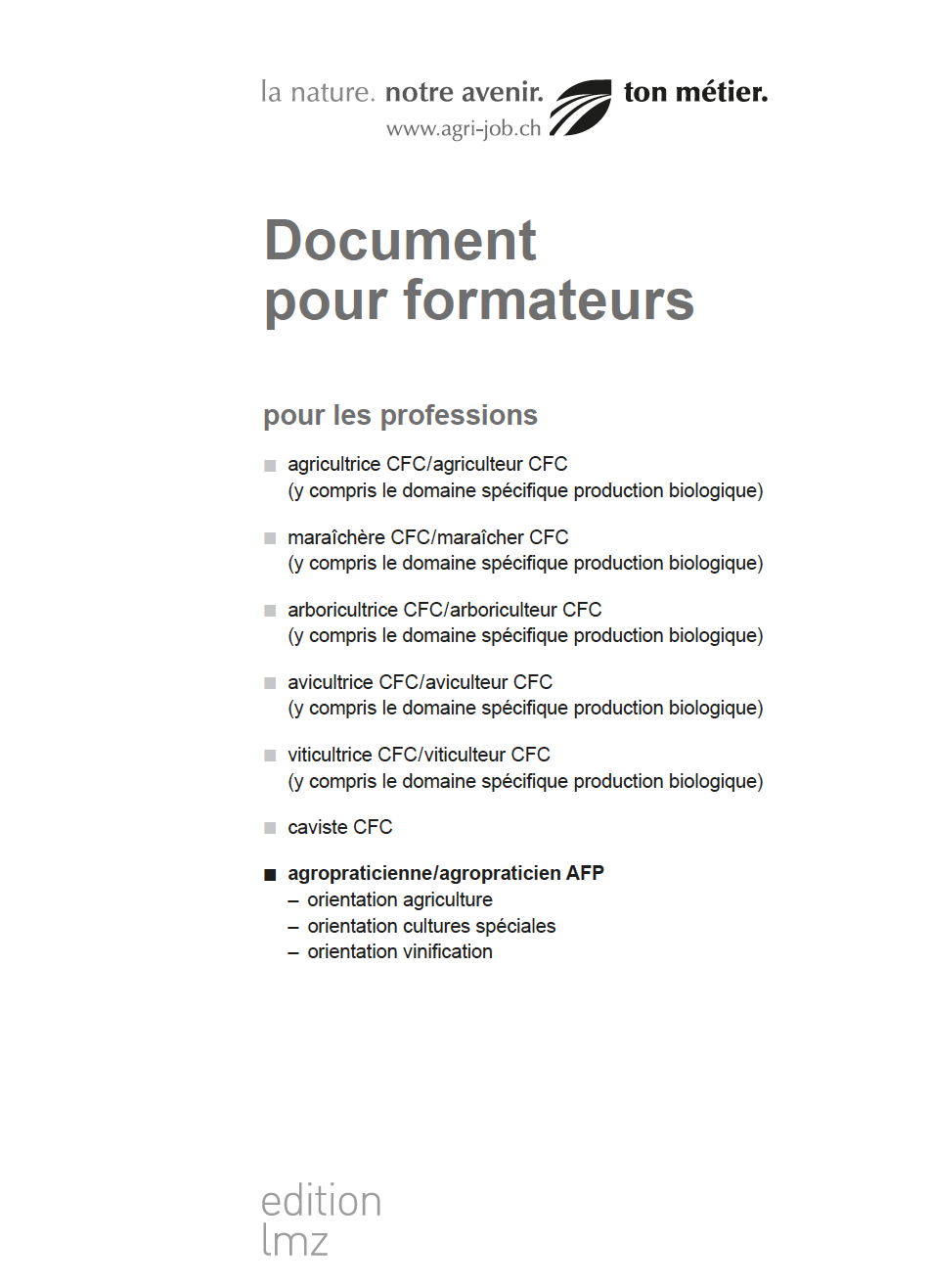 Documentation pour formateurs Agropracticien AFP (seul. du texte)